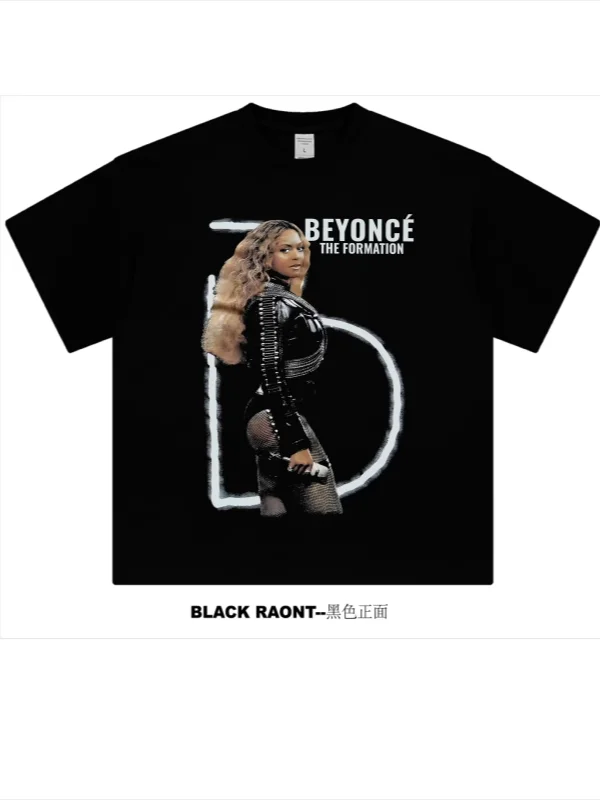 

Тот же стиль мягких рубашек с короткими рукавами из чистого хлопка для мужчин и женщин, тур 2016 года во время Бейонсе