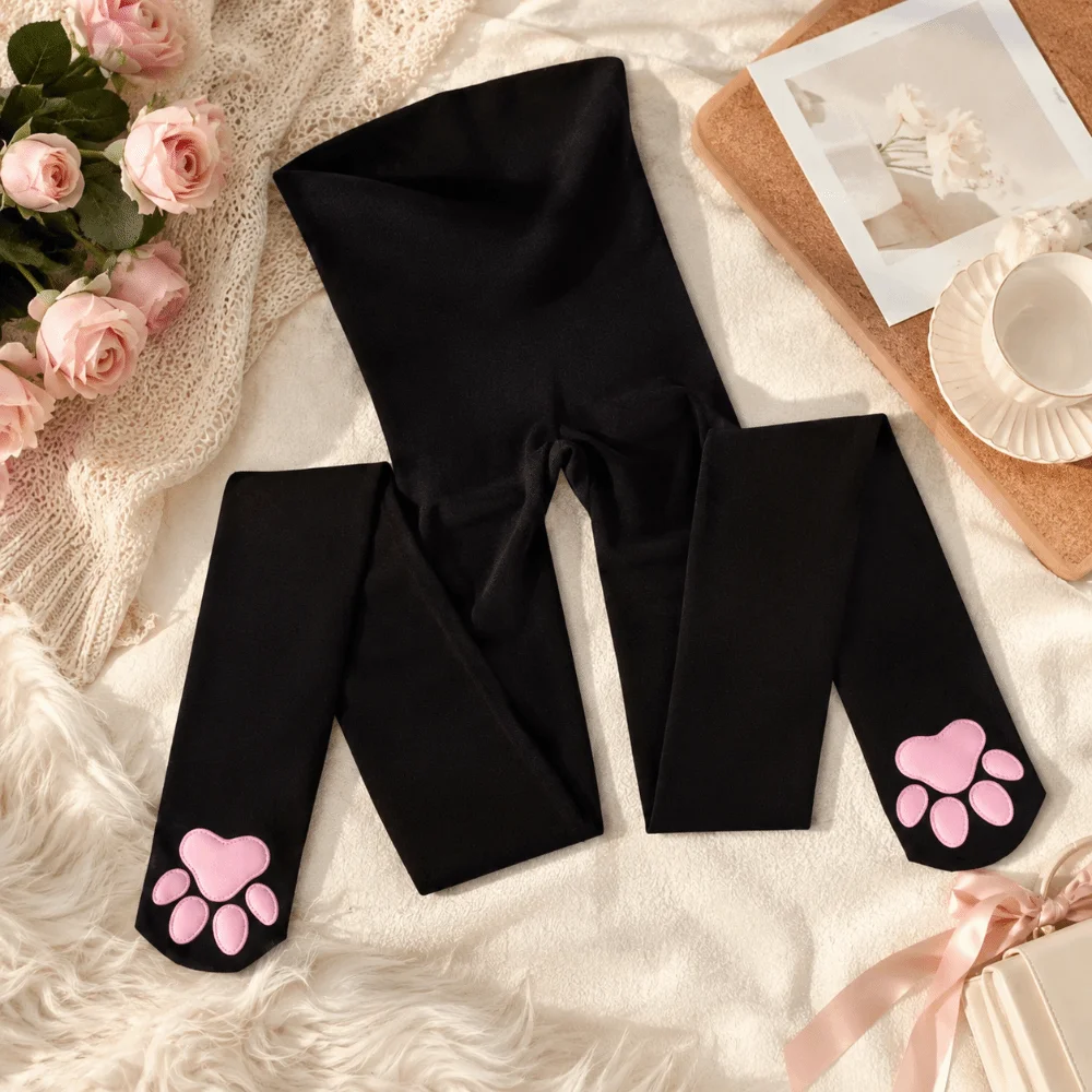 Photoshoots Cute Style Cat Paw Pad Stockings Gothic Lolita Long Length JK Tights Harajuku 3D Cat Claw Pantyhose Women