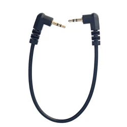 Krótki 20cm 2.5mm przewód AUX dwa prostopadły 3 polak stereo kabel Audio 90 stopni