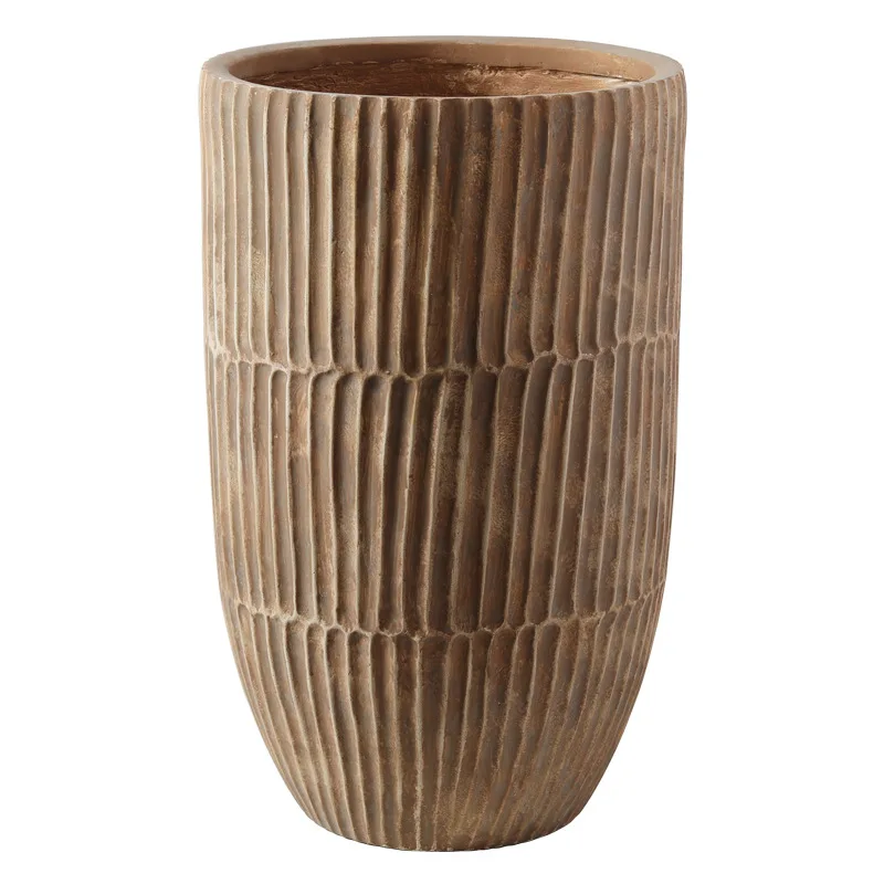 Retro king size flower pot floor-to-ceiling tall flower vase living room garden hotel shopping mall lobby decoration green plant
