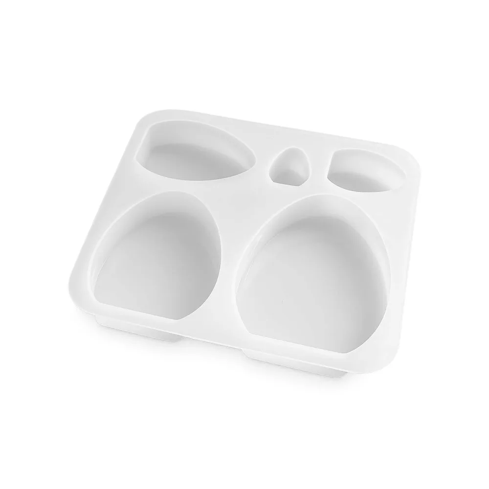 

5 Cavity Easter Silicone Mold Heat Resistant Non-Stick Egg Candle Mold DIY Crafts Flexible Soap Mold Home Decoration