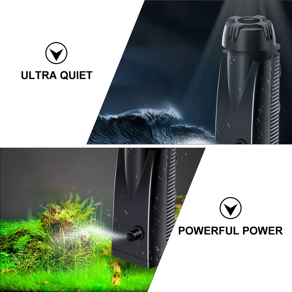 

Fish Tank Filter 3W Oil Film Remover Strong Suction Cup Easy Installation Quick Degreasing Aquarium Surface Skimmer Water Tank
