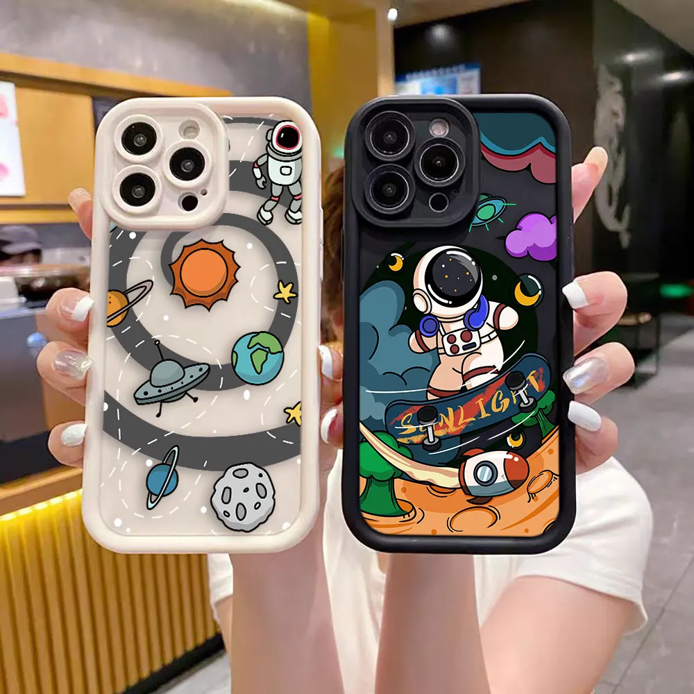

Cartoon Astronaut Space Star Phone Case For Redmi A1 A2 A3 NOTE 8 9 9S 10 11 11S 12 12S 13 PRO PLUS 4G 5G Case Funda Capa Shell