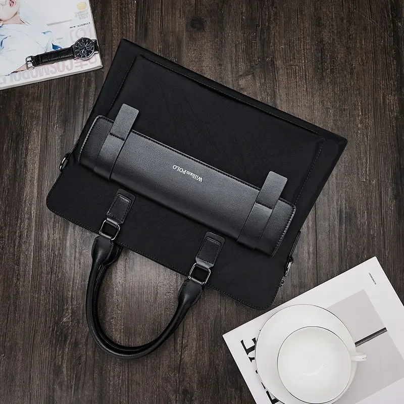 Briefcase New men's crossbody bag Commuting business trip Large capacity zipper tote computer bag for men