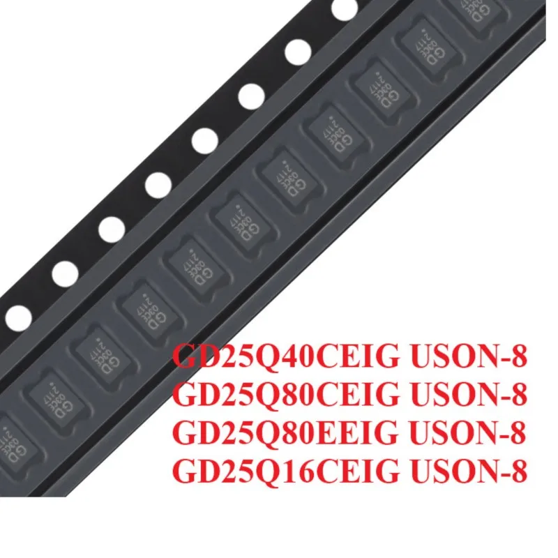 GD25Q40CEIG GD25Q80CEIG GD25Q80EEIG GD25Q16CEIG USON-8 USON8 4M-bit 8M-bit 16M-bit 3.3V Serial Flash IC Chip