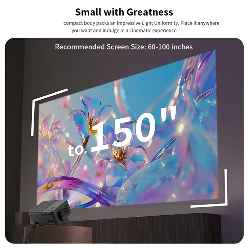 Nieuw - AUN A32 Projector Android 13 1280X720p Resolutie, Draagbare Home Cinema Mini LED voor telefoons en computers