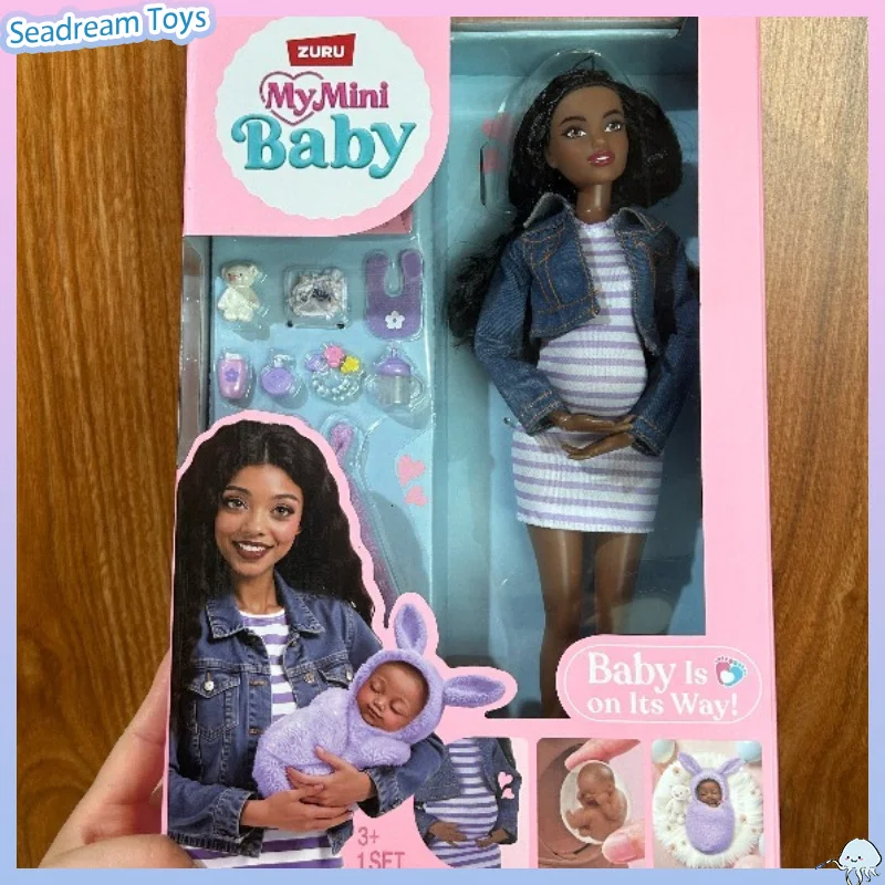 Genuine ZURU My Mini Baby Mom & Baby Surprise Doll Set Role Play Simulation Toy Desktop Ornament Collectible Souvenir Present view 6