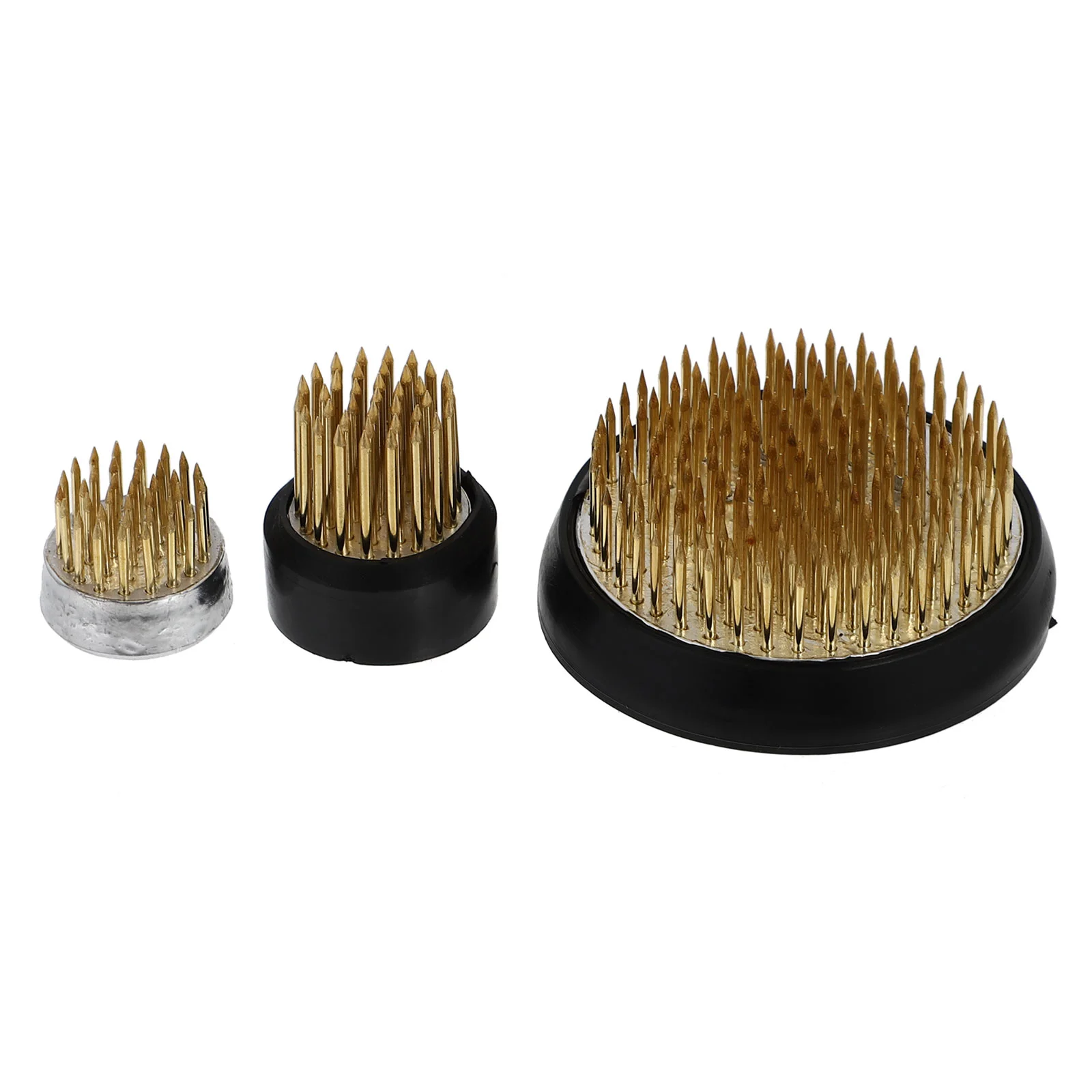 3 Pcs Jianshan Flower Arrangement Support Fixed Tools Floral Fixation Pin Rubber Stainless Steel Needle Kit