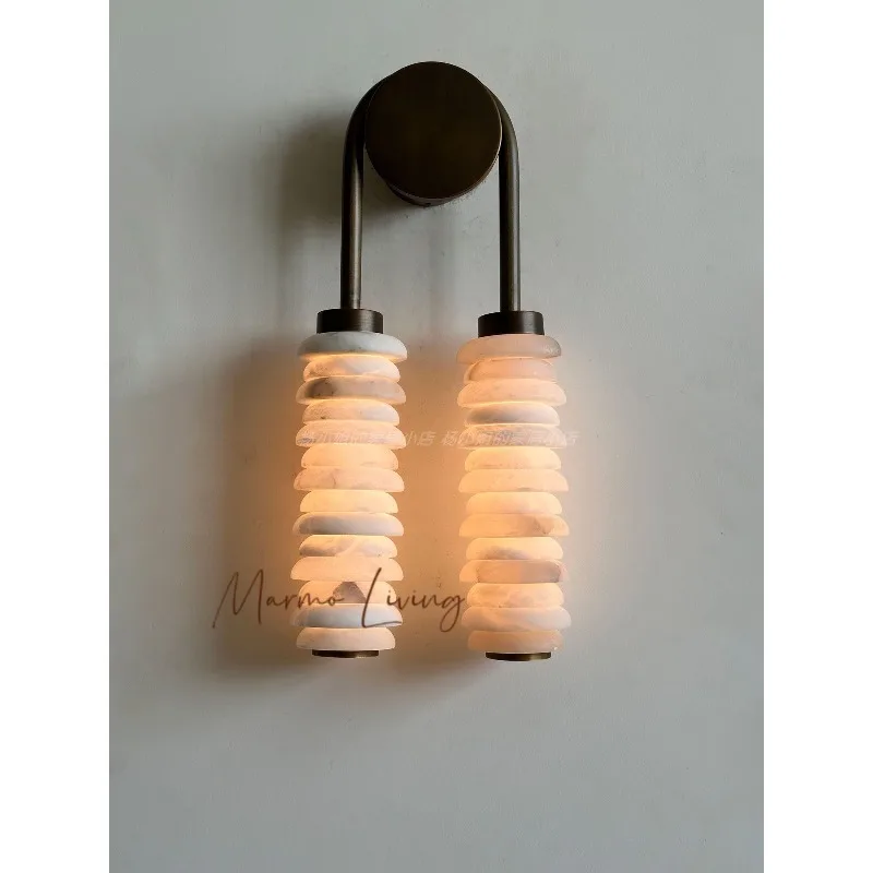 

Французская средневековая вилла для гостиной, элитный латунный настенный светильник, дизайнерский настенный светильник с испанским облаком и камнем для спальни