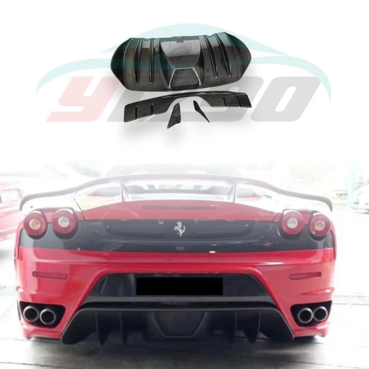 

Suitable for 2005-2009 Ferrari F430 modification and upgrade Harman style carbon fiber kit rear lip rear diffuser