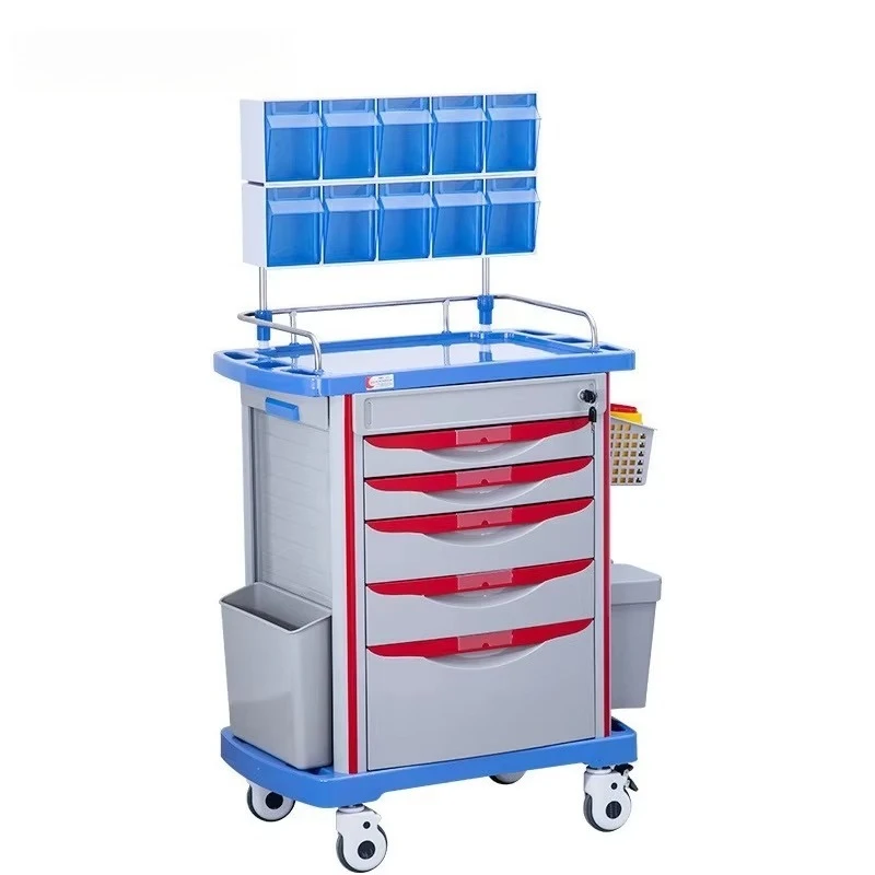 Clinic ABS Medicine Trolley Anesthesia Medical Crash Cart