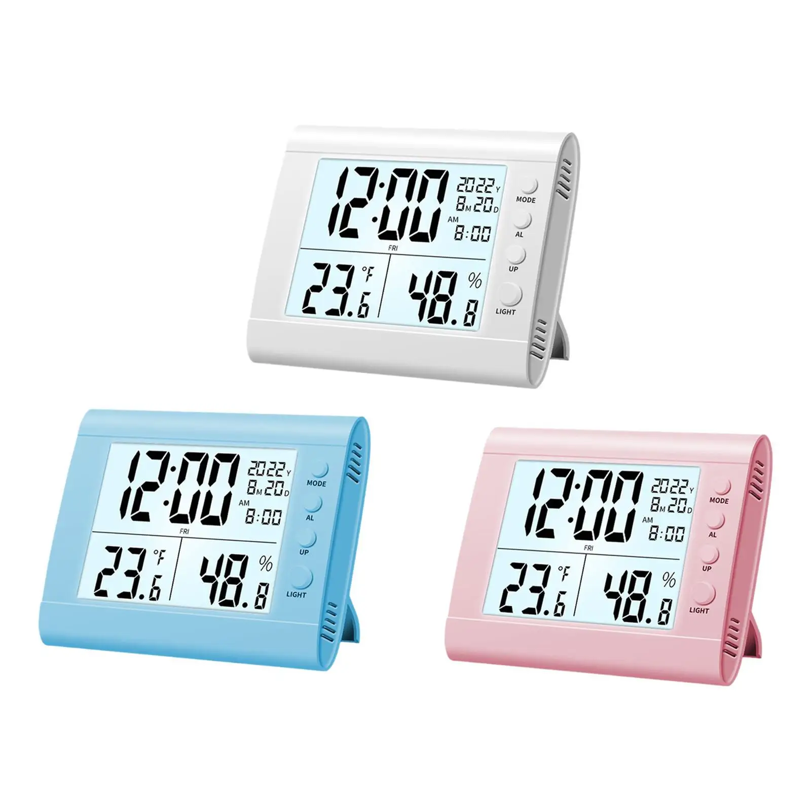 Digital Alarm Clock Multifunctional Clock for Living Room Office Garden