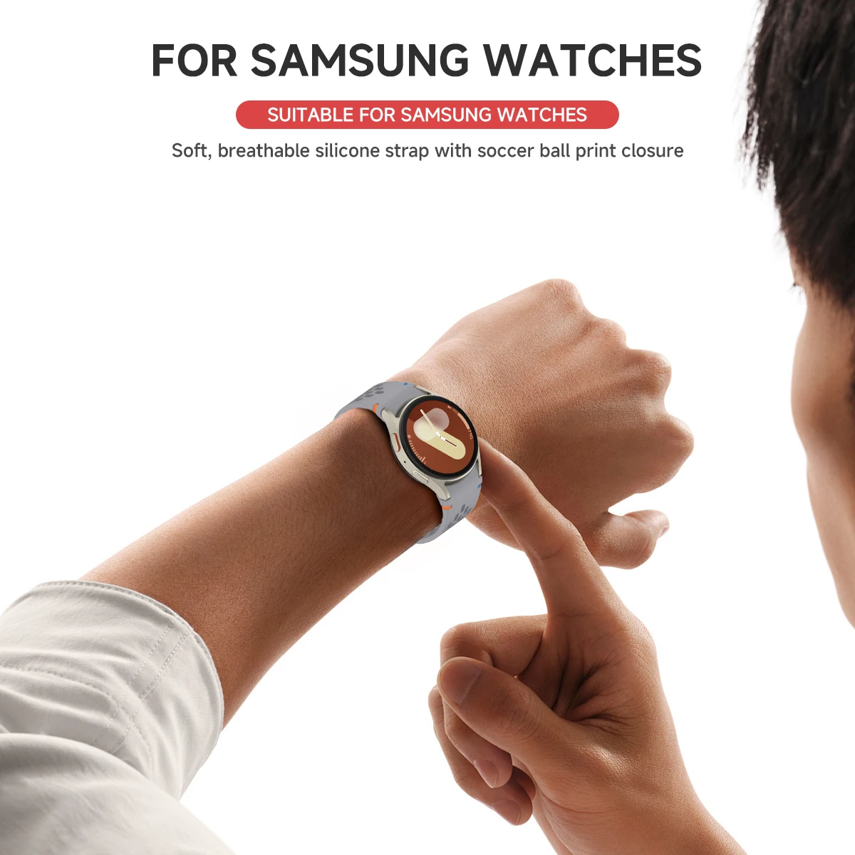 สําหรับ Samsung Galaxy Watch 7 FE 5 6 4 Classic 5 pro 44 มม.ซิลิโคนแม่เหล็กไม่มีช่องว่างสร้อยข้อมือ correa Galaxy Watch6 watch4 สายคล้อง