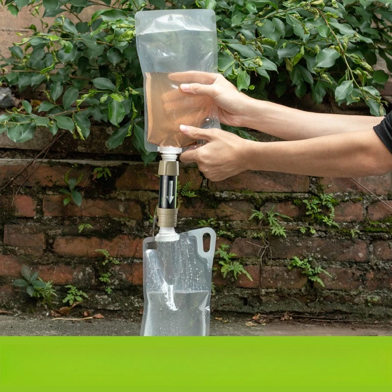 L630 Portable Water Filter Straw Gravity Water Bag Outdoor Survival Purifier 0.1 Micron