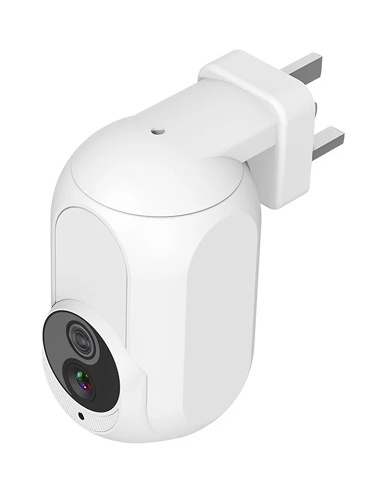 Kamera Tuya do montażu w gniazdku, Wi-Fi, 360 stopni ° Kamery IP 1080P do monitoringu, ochrony domu, z noktowizorem i lampą LED. — 2