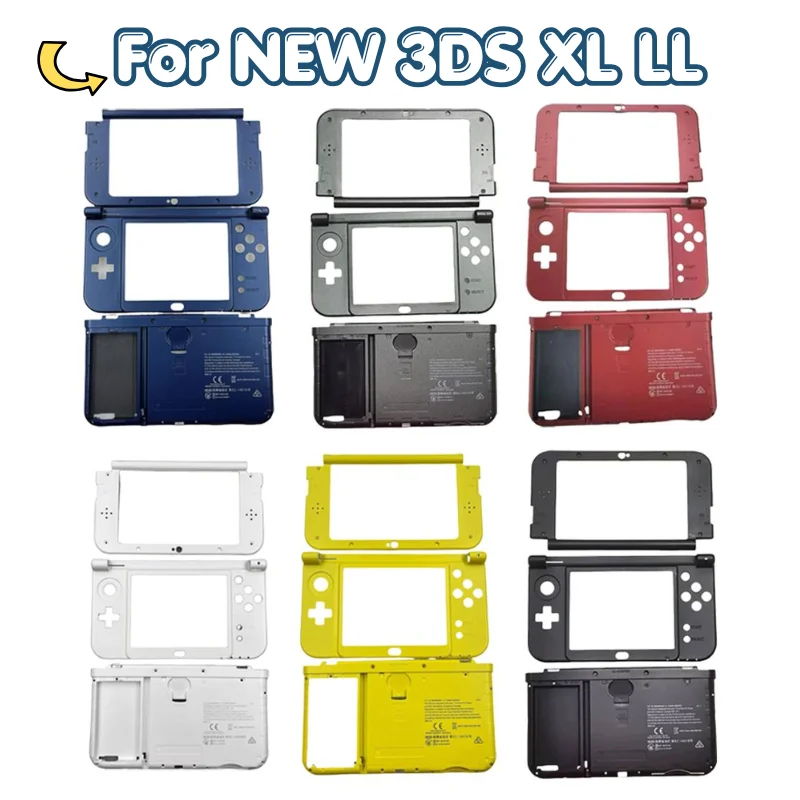 Pour la nouvelle console de jeu 3DS XL LL, coque de remplacement complète, coque supérieure, moyenne et inférieure, accessoires de réparation