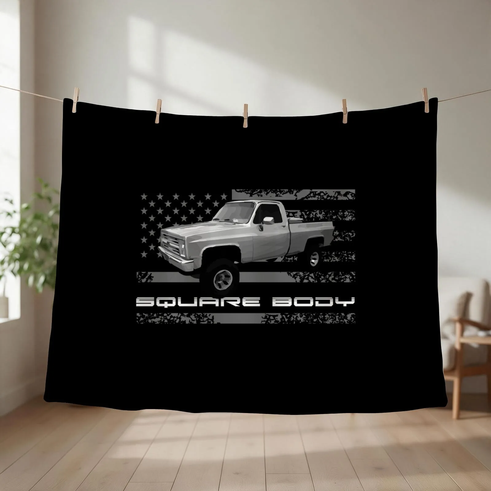 1985 K10 Square Body Pickup Truck Throw Blanket couch cozy soft plush fuzzy picnic outdoor blanket