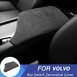 For Volvo XC60 armrest box cover S90 XC90 S60 V60 V90 suede armrest box cover pad decoration interior car accessories