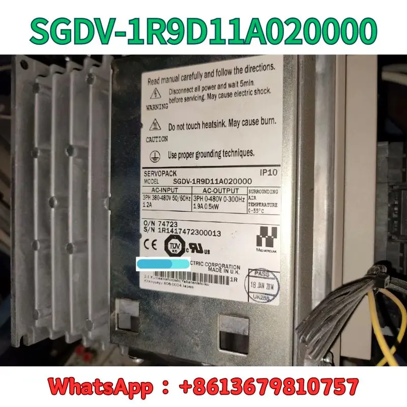 Used Servo driver SGDV-1R9D11A020000 400V test OK Fast Shipping