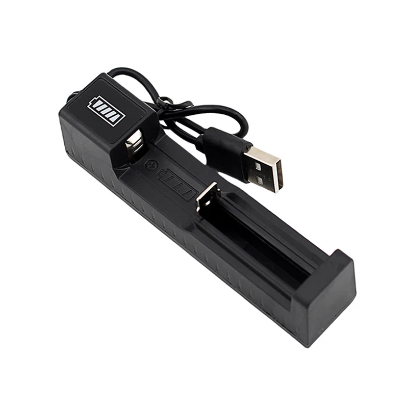 18650 USB Battery Charger Universal 1 Slot Smart Quick Charging for Rechargeable Lithium Batterie Charge 14500 16650 14650 18500
