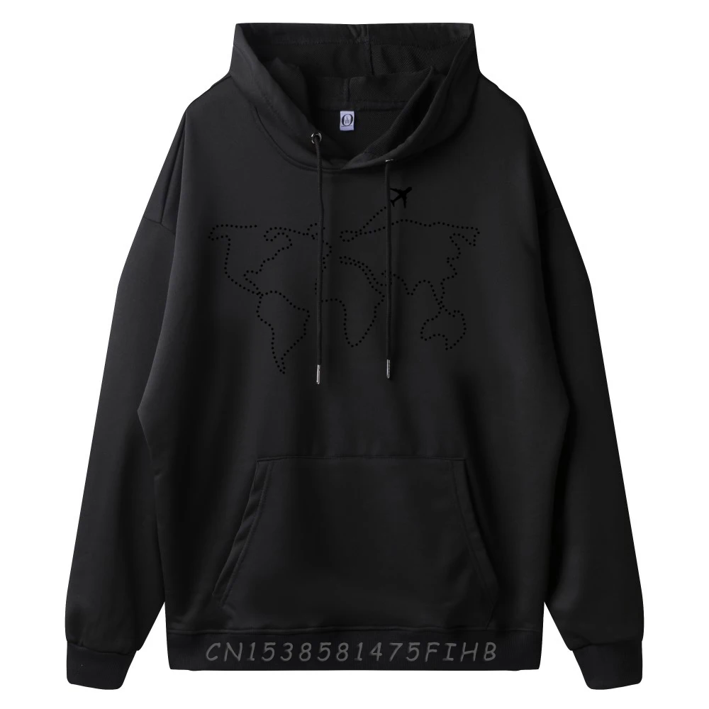 Continents Airplane Travel Airplane Lover New Hoodies Oversized Hoodies Men Normal