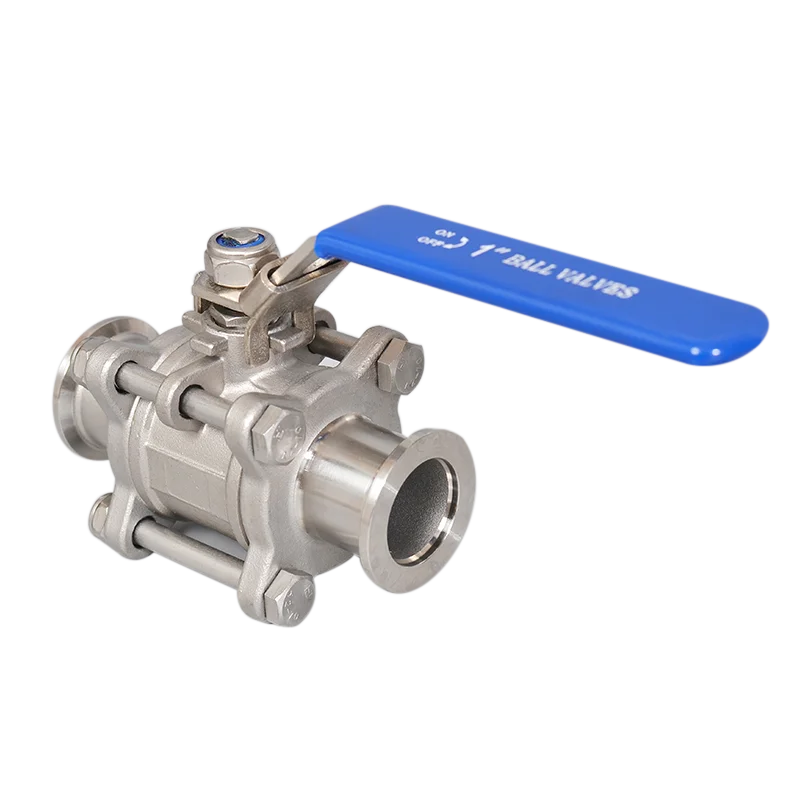 KF16 KF25 KF40 KF50 SUS304 Stainless Steel KF High Vacuum Ball Valve Quick Installation Flange Three Piece Manual Ball Valve