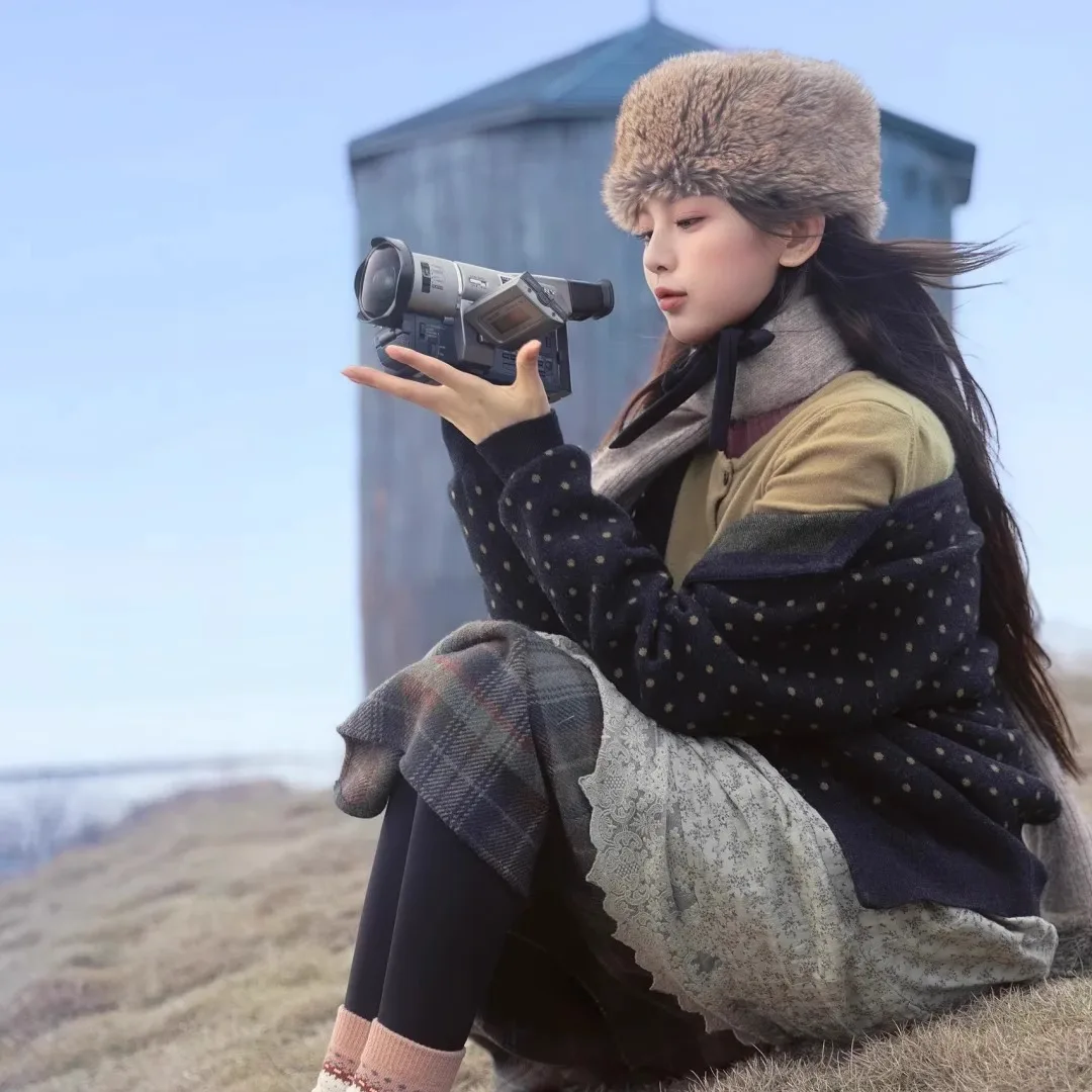 

Простой вязаный кардиган в горошек, свитер, универсальная верхняя одежда Agel, длинный све, круглый, на пуговицах, повседневная зимняя мода