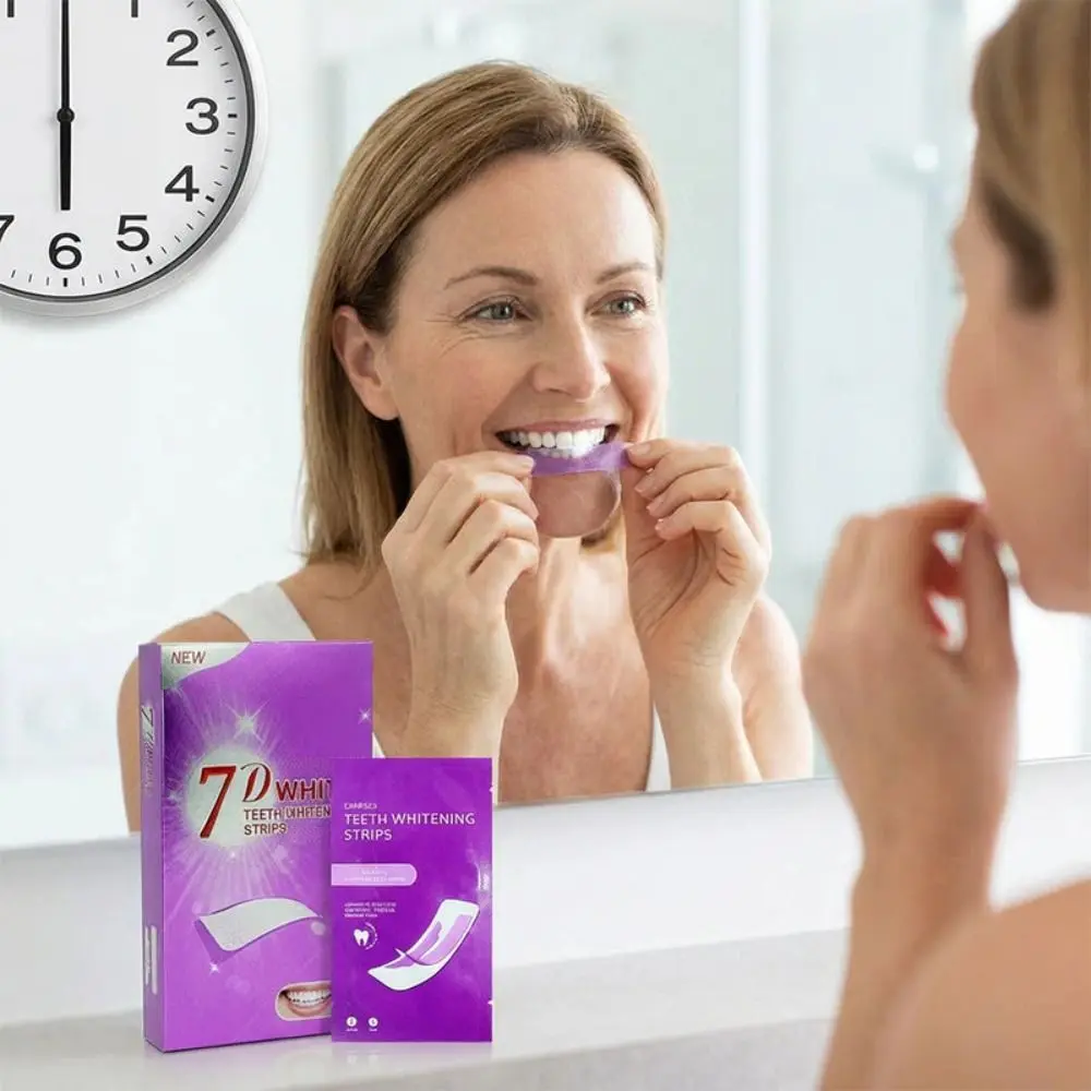 7D Whitening Strips Remove Yellowing Purple Teeth Strips Brightening and Whitening Strip Teeth Whitening Tools
