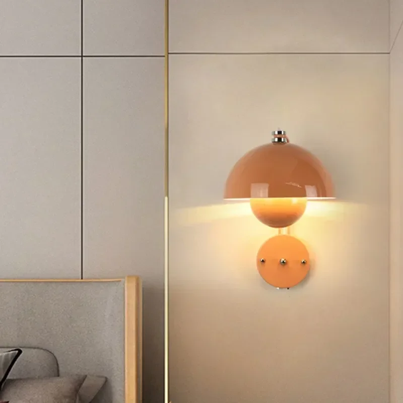 Nordic LED Bud Wall Lamp Minimalist Multicolor Iron Wall Sconce for Study Living Room Bedroom Bedside Home Decor Lights Fixtures image 3