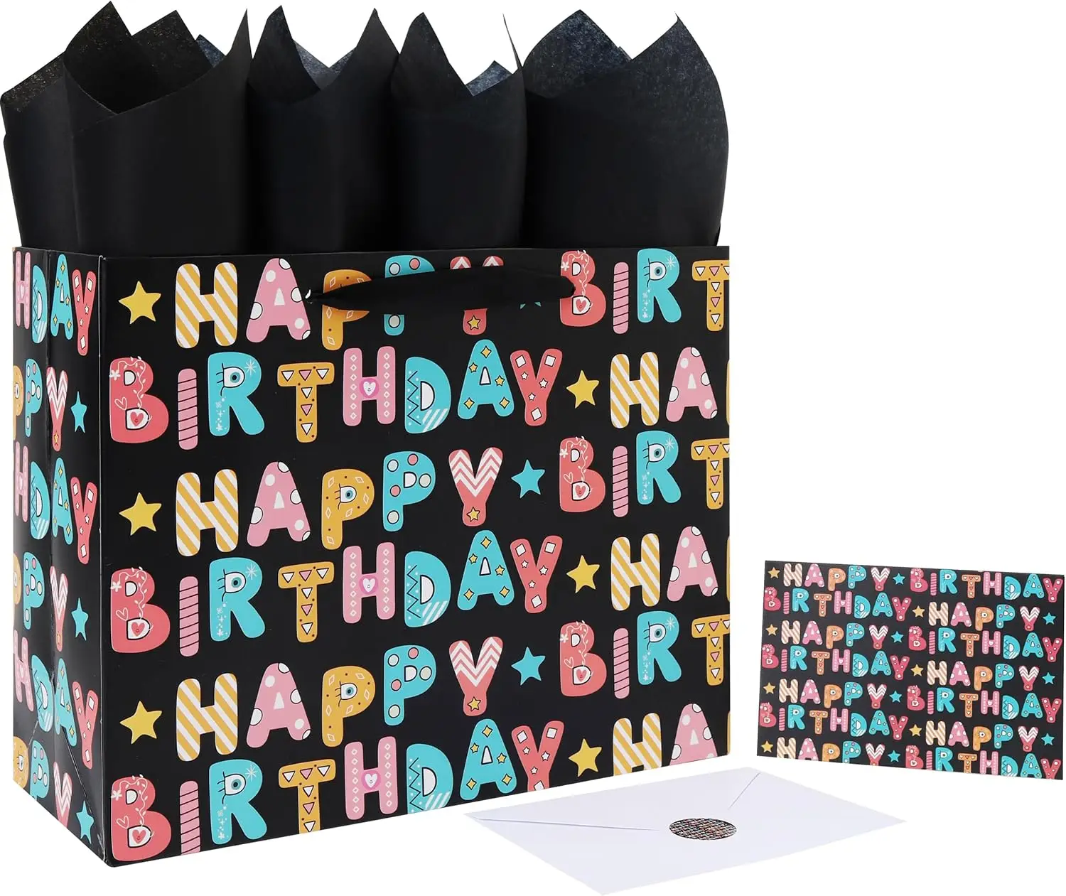 Large Birthday Gift Bag Set for Kids Party