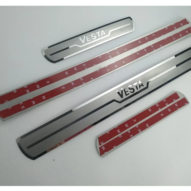 Car styling accessories For VESTA Stainless Steel Car Door Sill Protector Scuff Plate For LADA VESTA Cross Concept 2015-2019