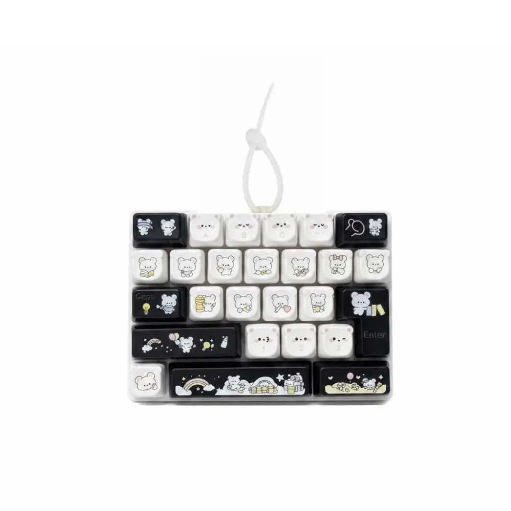 26 Mechanical Keys Keyboard Fidget Smooth Clicky Compact Size Mini Mechanical Keypad Durable Plastic Lightweight