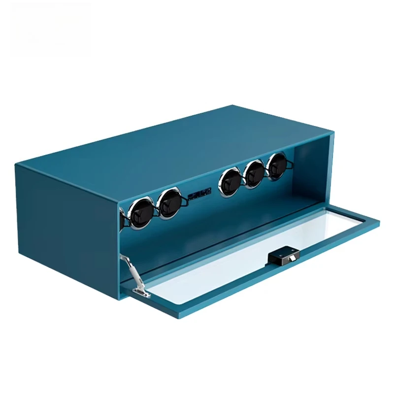 High-End Leather Watch Winder with Fingerprint Lock Safe Smart Drawer Wardrobe Hardware