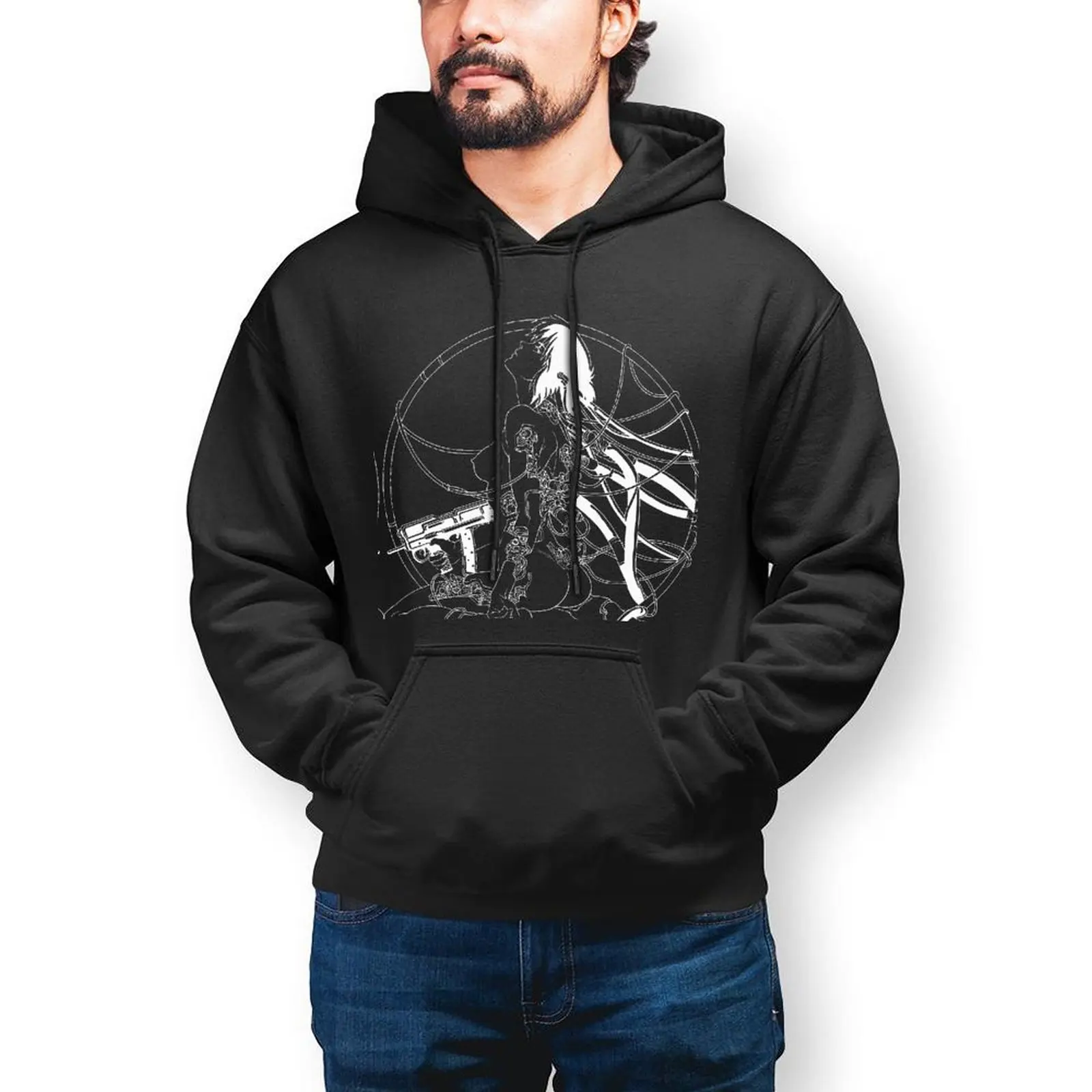 

Ghost In The Shell Soldier Streetwear Hoodies Spring Japanese Anime Y2k Pullover Hoodie Men Oversize Casual Cotton Sweatshirts