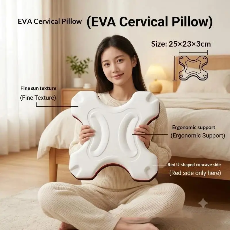 1Pcs Corrector Neck Brace Pillow EVA Foam Molded Waterproof Massage Headrest Cervical Spine Stretching Massager Traction Device