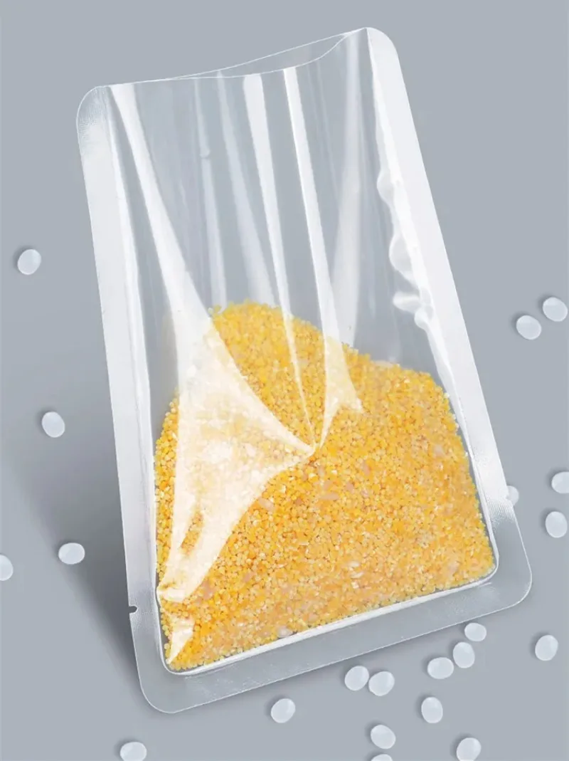 100 piezas -30 ℃ ~130 ℃ Bolsas de vacío de plástico grueso transparente de alta temperatura con parte superior abierta para alimentos, carne, pollo, ternera, embalaje al vacío DIY