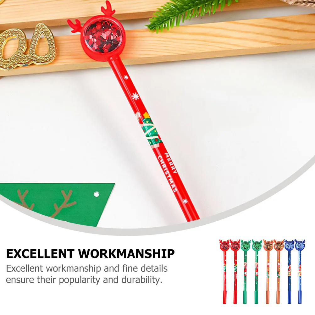 

8Pcs Universal Christmas Gel Pens Fine Details Comfortable Hold Writing Instrument for Daily Use Students Signature Note Taking