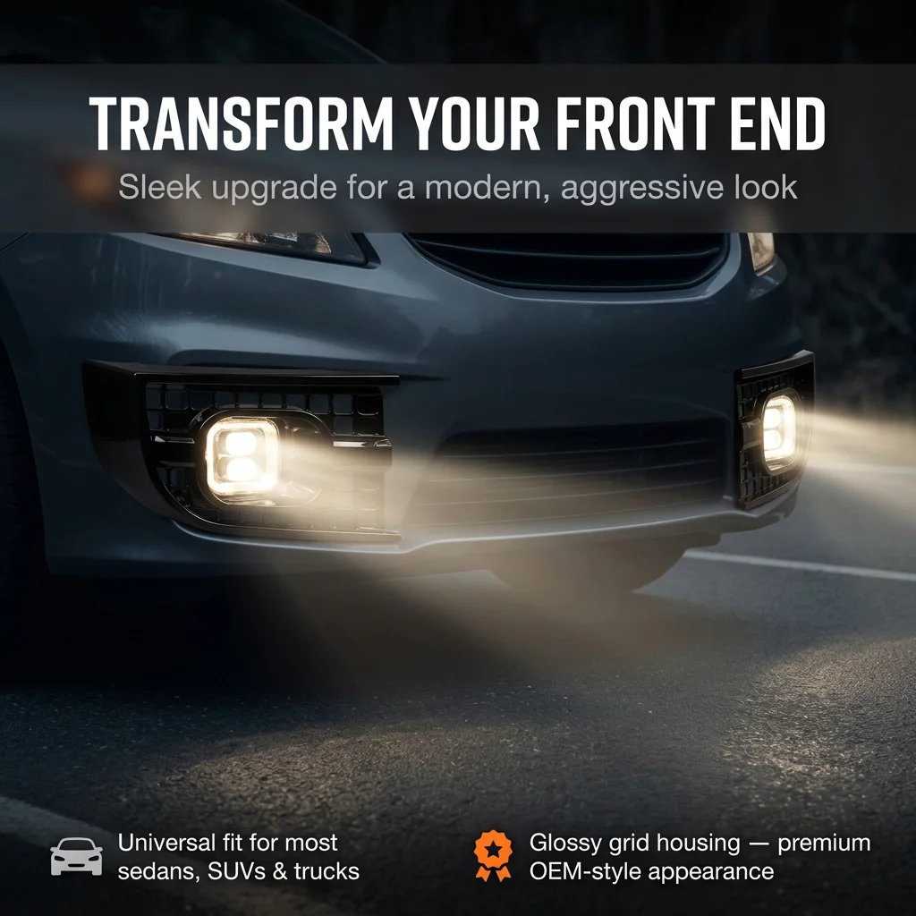 NEW For Land Rover Defender 90 110 Base 130 S LED Foglights 2PCS Fog Lamps White Color Light White Angel Eyes