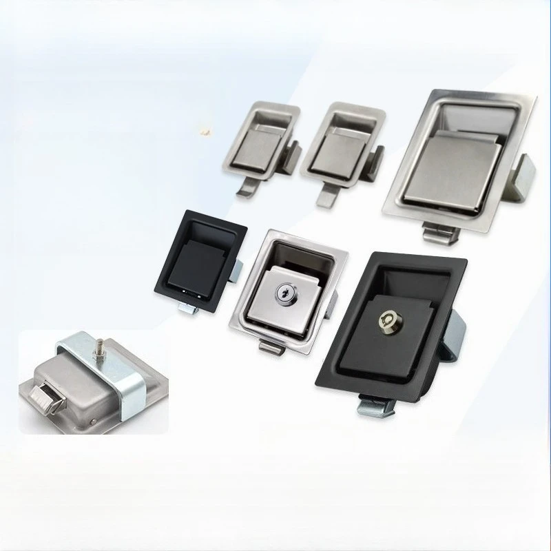 304 Stainless Steel And Iron Small Panel Lock Hasp Latch Cabinet Chassis Equipment Engineering Vehicle Car Panel Hardware Lock