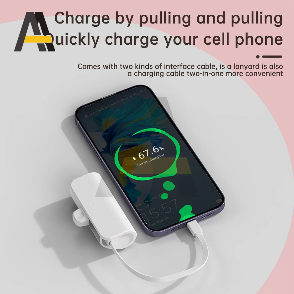 Casing Power Bank portabel Mini, wadah catu daya ponsel tipe C 18650/21700, Bank daya baterai eksternal