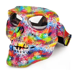 Máscara de calavera de moda para Cosplay, disfraz de Airsoft, accesorios de película para fiesta de Halloween, Máscara protectora de cara completa