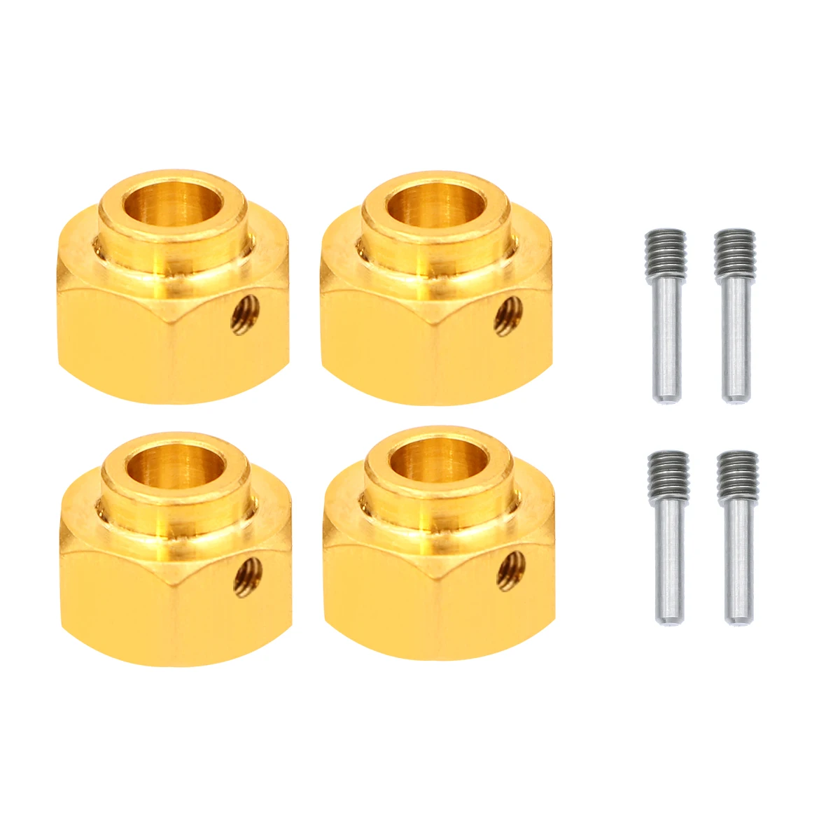 Brass Wheel Hub Extended Adapter+Metal Portal Axle Drive Gear Shaft For 1/10 RC Crawler Axial SCX10 III Jeep Wrangler Gladiator