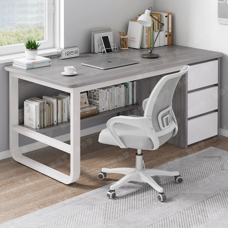 

Study Table Student Home Writing Computer Desk Desktop Workbench Bedroom Simple Office with Drawers