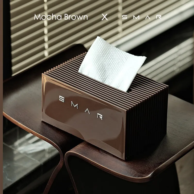 Minimalistische tissuebox in Scandinavische stijl, lichte luxe kartonnen doos voor de woonkamer, salontafel, papieren ladekastjes