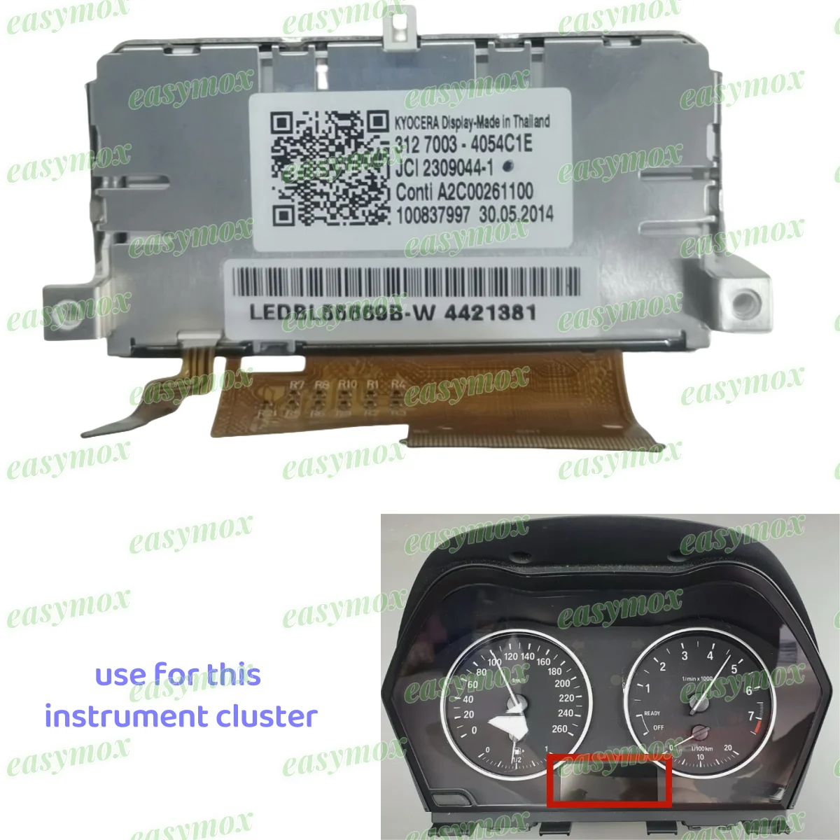 

LCD Display for BMW F20 F21 F22 F23 F45 F46 X1 F48 Dashboard Instrument Cluster Car Dashboard Repair