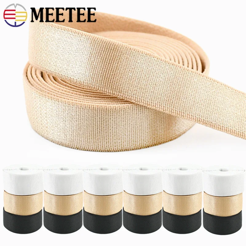 

10/20M 6-12mm Nylon Elastic Band for Bra Strap Underwear Shoulder Rubber Bands Belt Stretch Tape DIY Garment Sewing Accessories