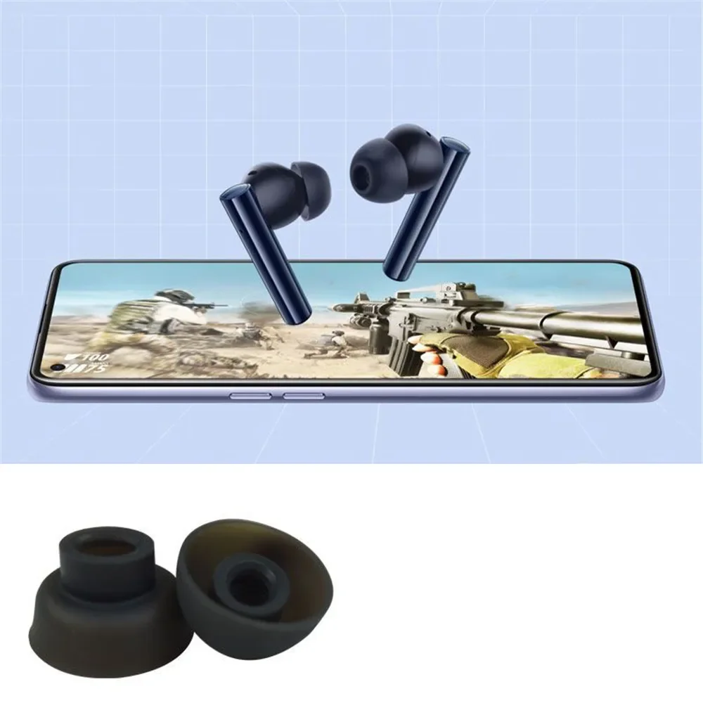 Ear Tips for Realme Buds Air 2 Silicone Earcaps Eartip TWS Earphone Earplugs Accessories Earbuds Tips Eargels Kit