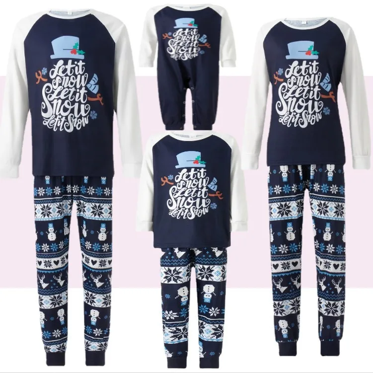 New Year family family outfit autumn outfit a family of three four long-sleeved Christmas sleeping home suit