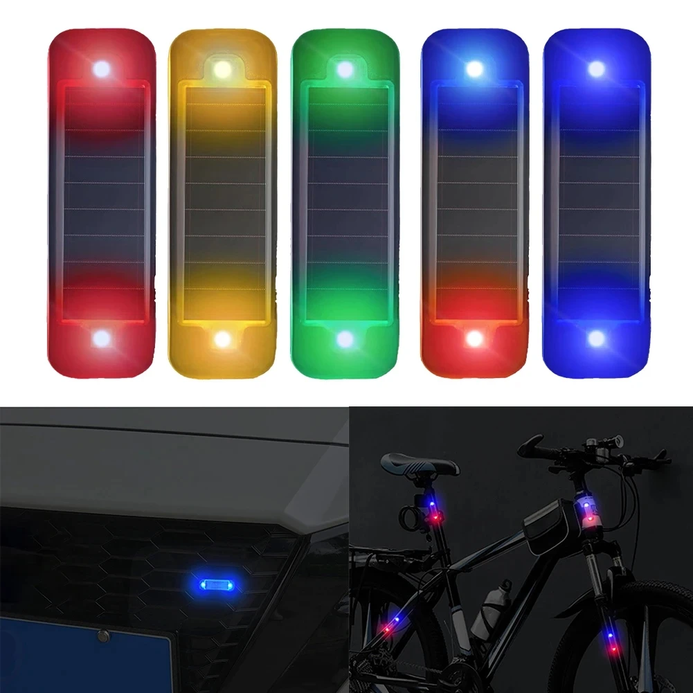 

Mini solar light car motorcycle bike night safety simulation warning light wireless anti-theft LED warning light flash light