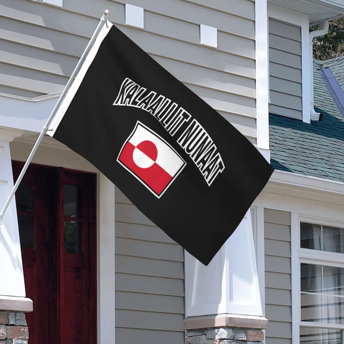 Greenland Flag Proud Greenlander Flag Indoor Outdoor Banner 2 Grommets Decoration Double Sided 2x3 3x5 4x6 FT Flags